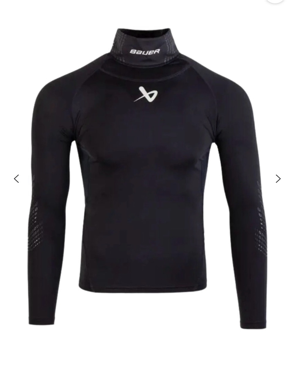 Bauer Men's Long-Sleeve Neckprotect Bash Senior Base Layer- hockey safety gear - Picture 2 of 10